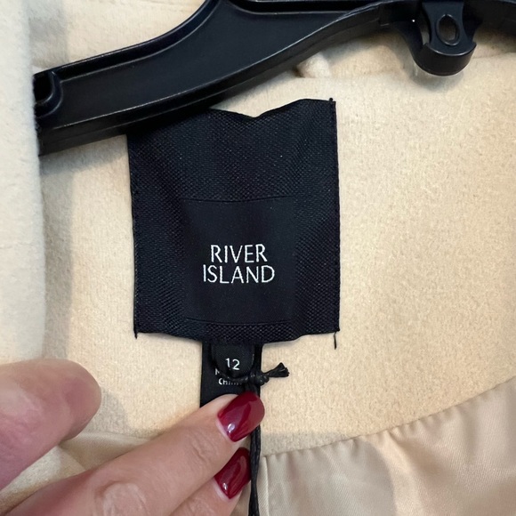 River Island long camel peacoat - Picture 4 of 7